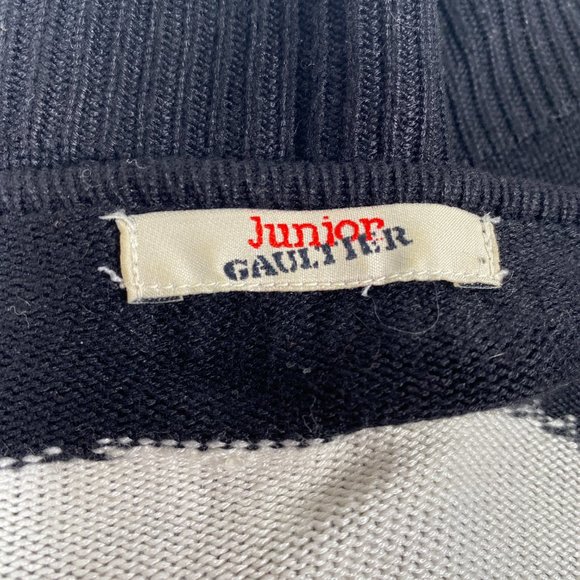 JUNIOR GAULTIER Black Ivory Cropped Cardigan - Picture 5 of 6